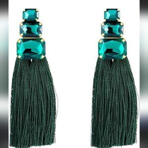 BRAND NEW FOREVER 21 3-TASSEL DESIGN EMBELLISHMENTS WOMEN'S DANGLE EARRI…